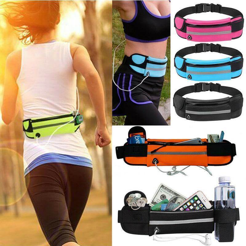 Water-Resistant Running Waist Belt – 1+1 FREE Fitness & Travel Storage Pack
