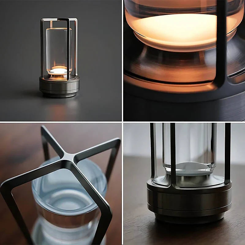 Waterproof and Portable Crystal Table Lamp - AuroraGlow-Gold-3 Colors - Touch Control-Nora Luxe