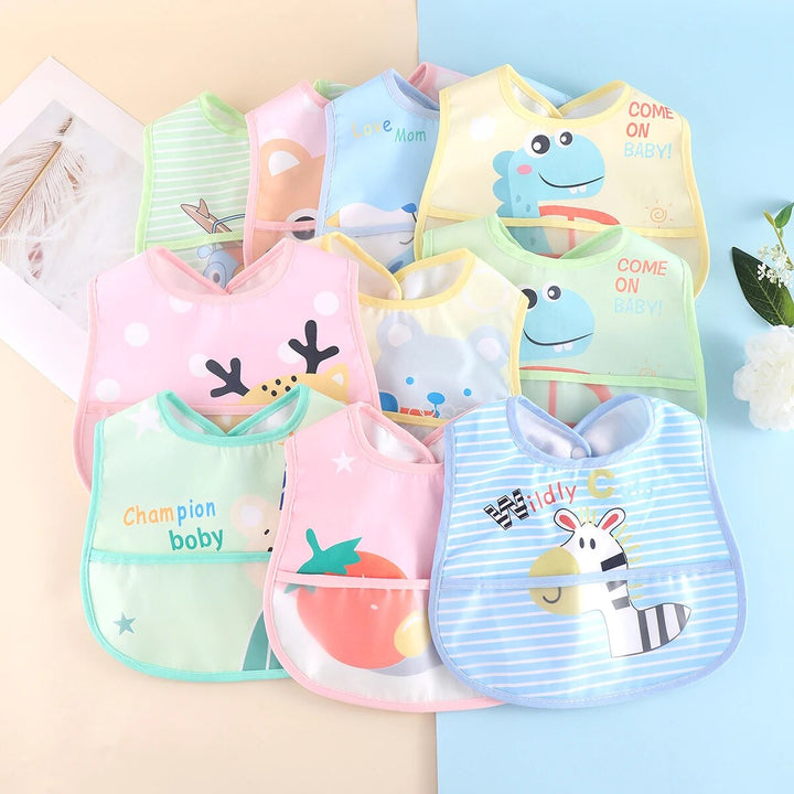 Waterproof Baby Bibs – Adjustable 5 Pieces-Mix - Random 5 pieces-Nora Luxe