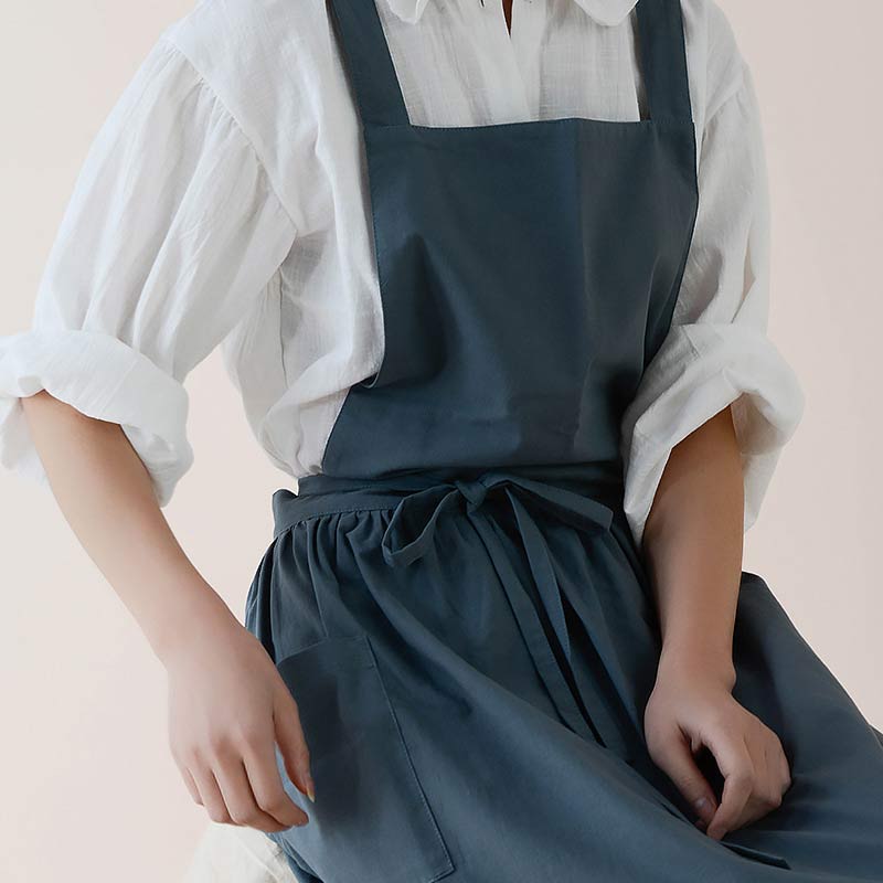 Waterproof Cotton Apron with Convenient Pockets - ChefMate-Pink-Nora Luxe
