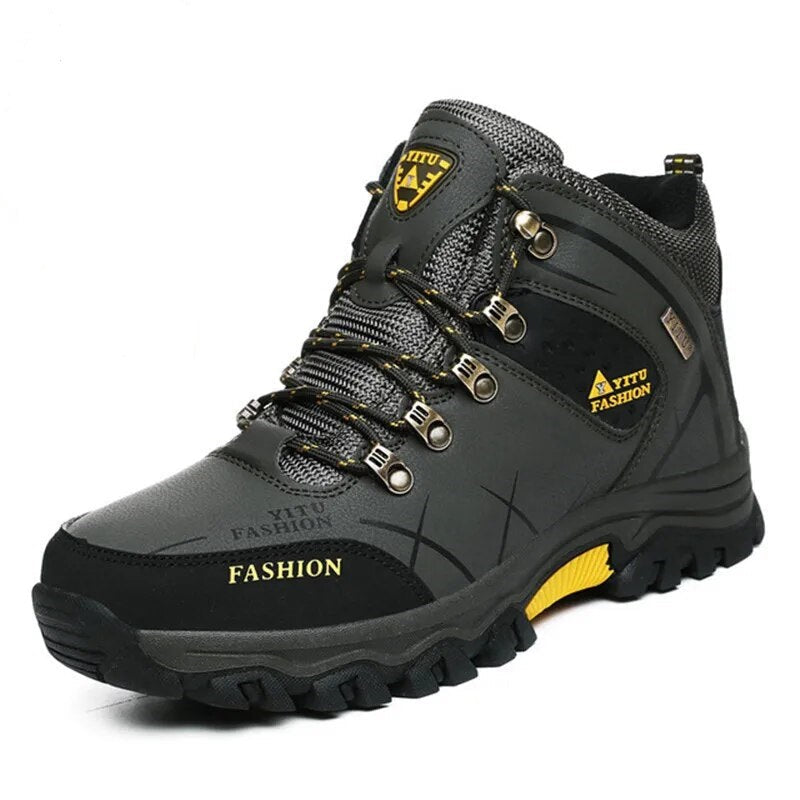 Waterproof Men's Boots with Ergonomic Sole - Victor Winter Guard-Olive Green-8.0-Nora Luxe