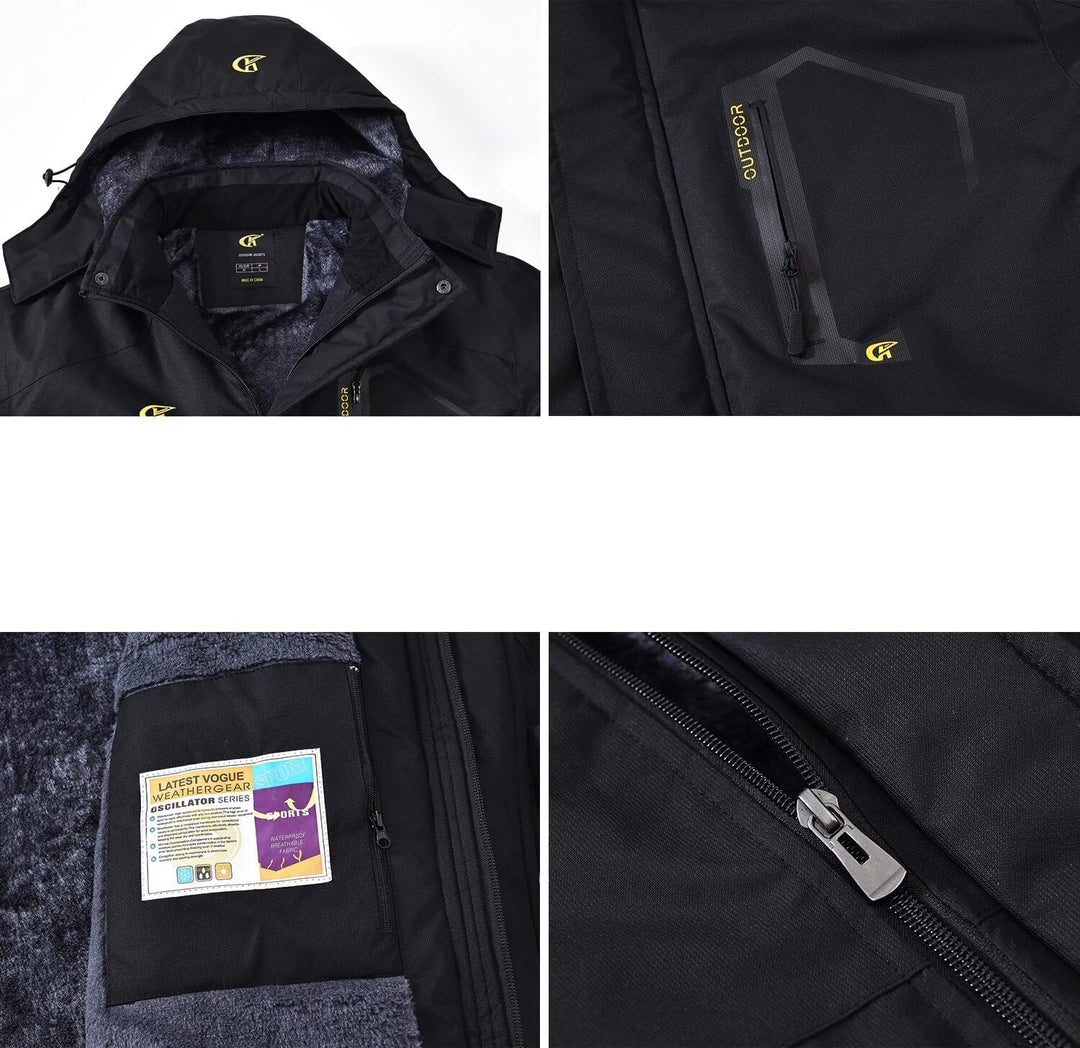 Waterproof Men's Winter Jacket - Max-Black-S-Nora Luxe