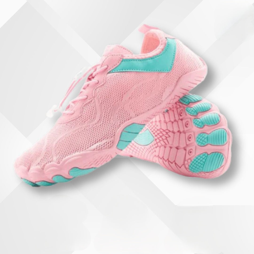 Waterproof orthopedic barefoot shoes – Nayla-Pink-Blue-3-Nora Luxe