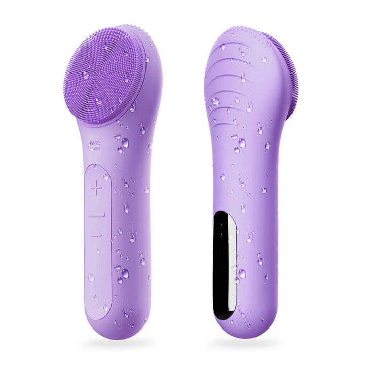 Waterproof Rechargeable Face Cleansing Brush-Purple-Nora Luxe