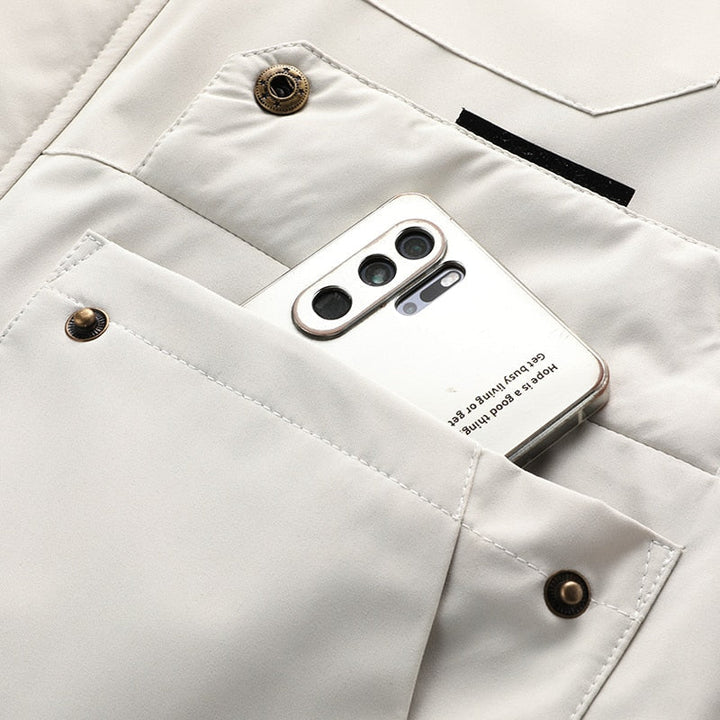 Waterproof Titanium Jacket - Aiden-White-XS-Nora Luxe