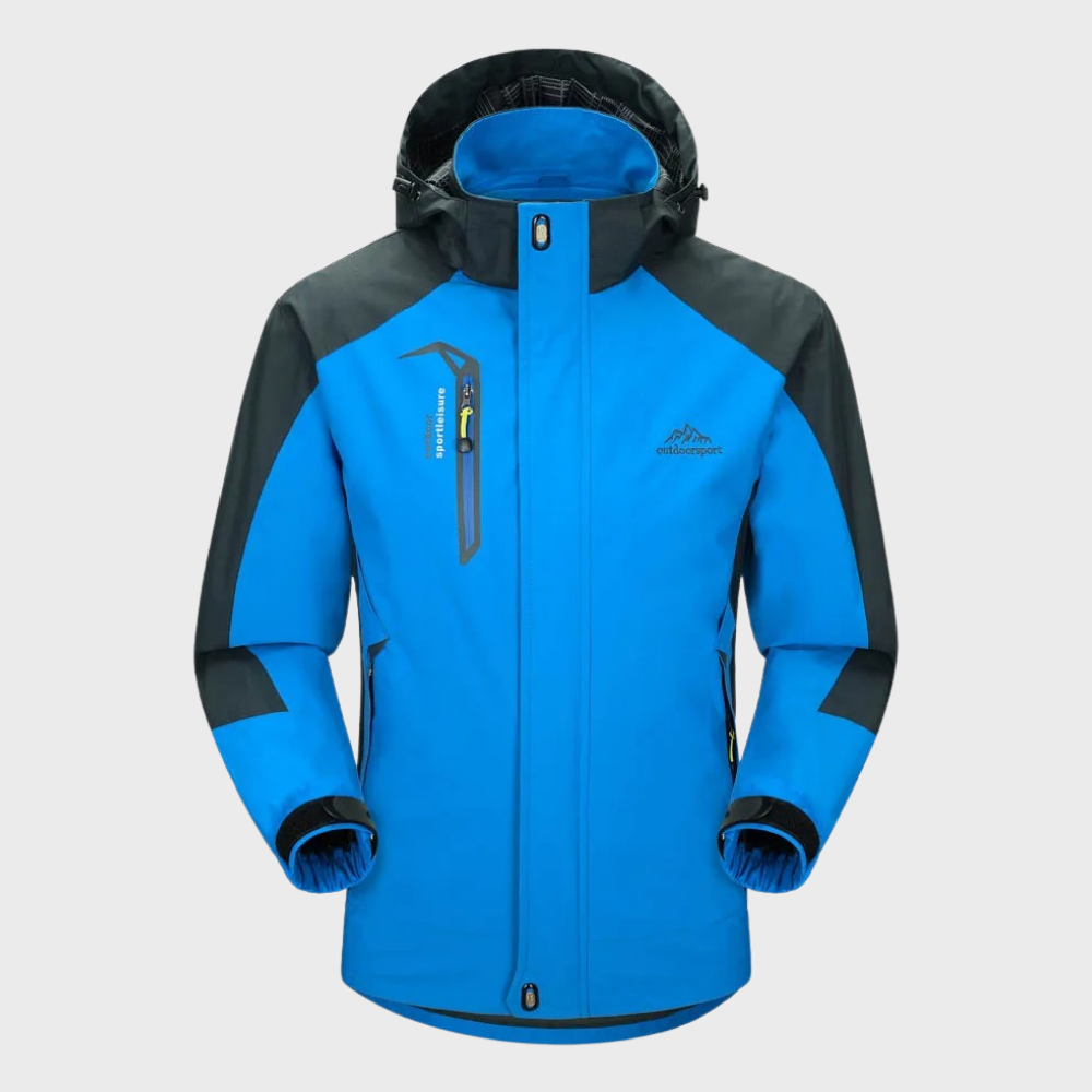 Waterproof Wind Jacket for Men - StormGuard-Blue-L-Nora Luxe