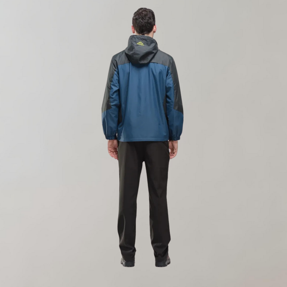 Waterproof Wind Jacket for Men - StormGuard-Blue-L-Nora Luxe