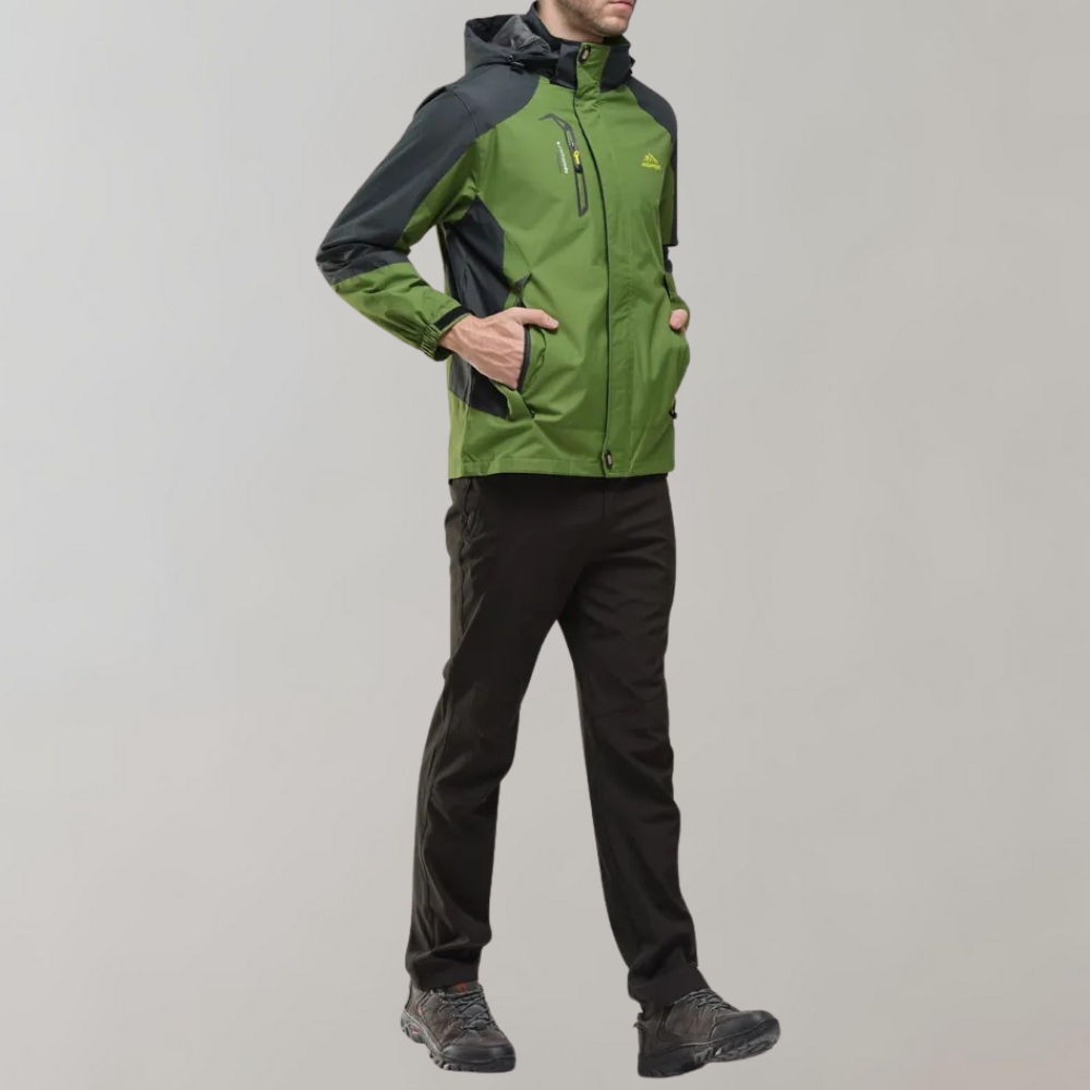 Waterproof Wind Jacket for Men - StormGuard-Blue-L-Nora Luxe