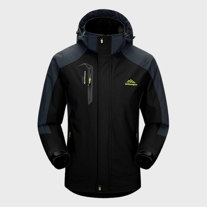 Waterproof Windbreaker for Men - Zephyr-Black-L-Nora Luxe