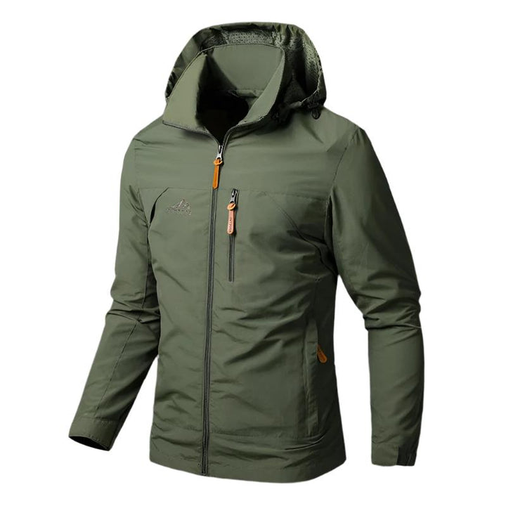 Waterproof & Windproof Men's Jacket – Arvid-Army green-S-Nora Luxe