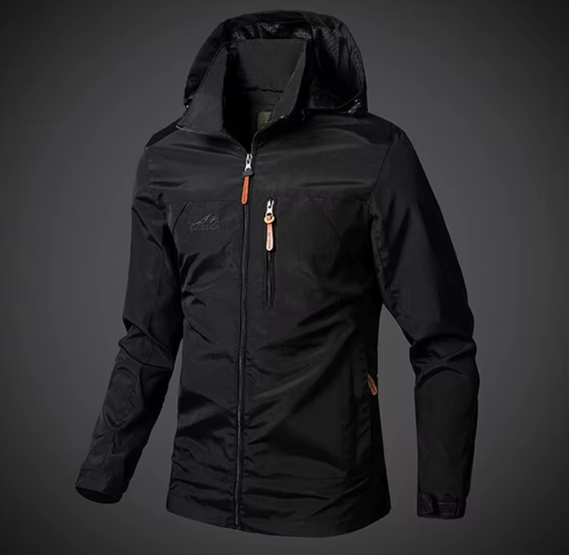 Waterproof & Windproof Men's Jacket – Arvid-Black-S-Nora Luxe