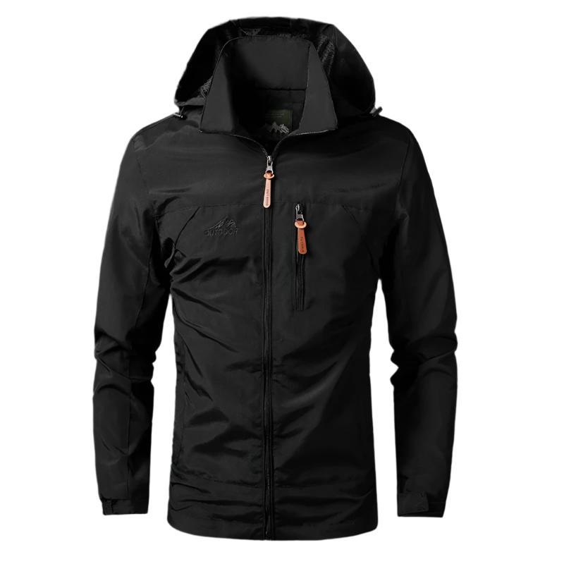 Waterproof & Windproof Men's Jacket – Arvid-Black-S-Nora Luxe
