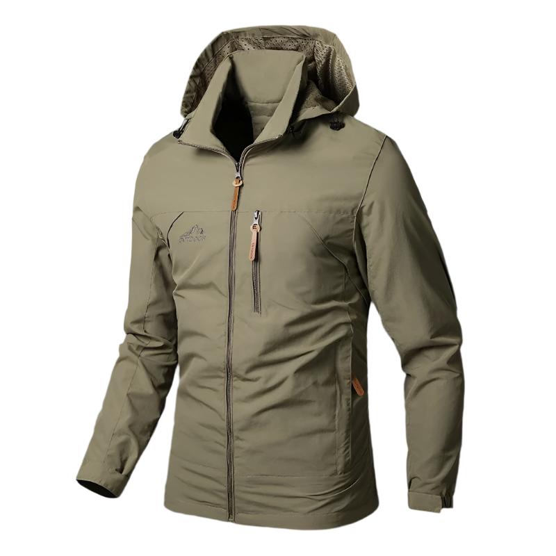 Waterproof & Windproof Men's Jacket – Arvid-Khaki-S-Nora Luxe