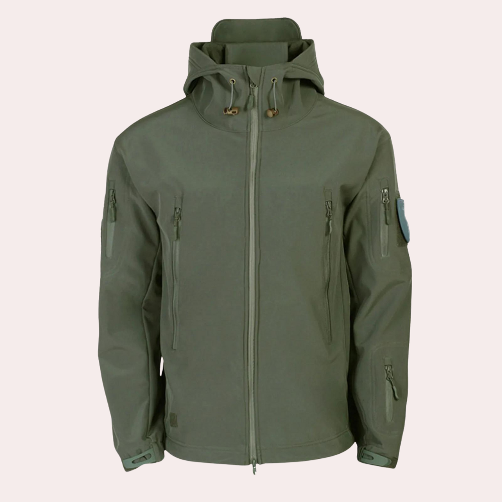 Weather-resistant Outdoor Jacket for Men - Orson-Black-S-Nora Luxe