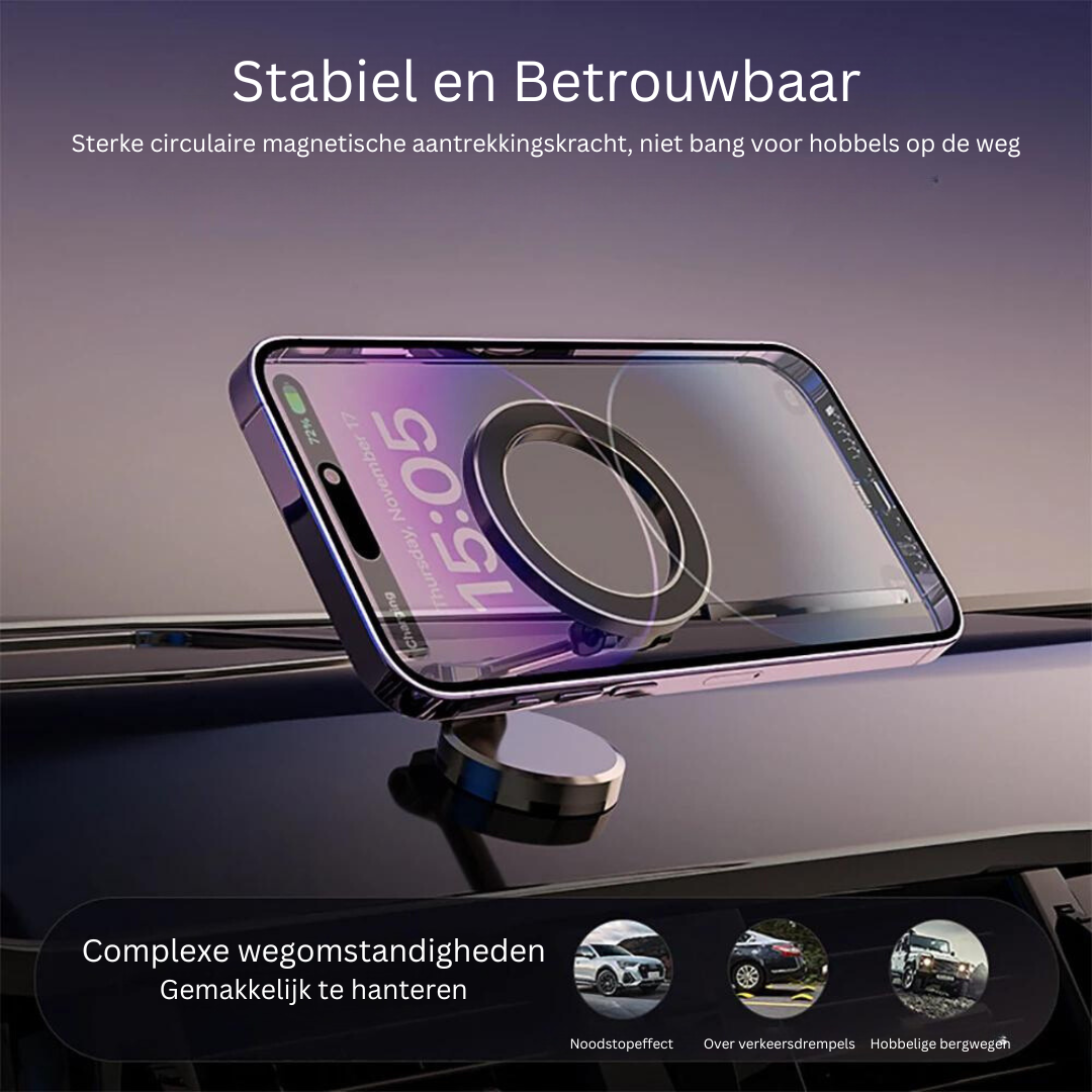 Magnetic phone holder with metal base – GripMount (1+1 FREE)