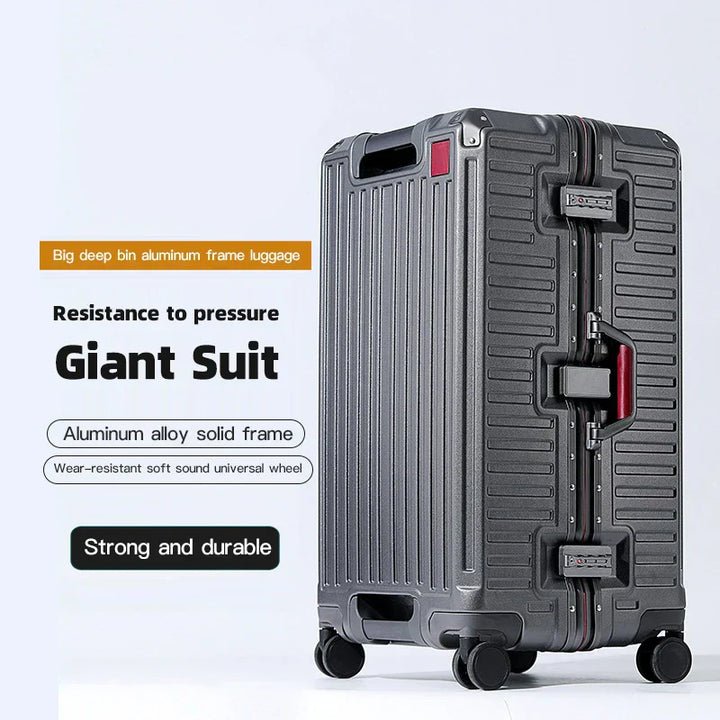 Wider grip hard shell suitcase – Lisbon-Gray-S (45 L)-Nora Luxe