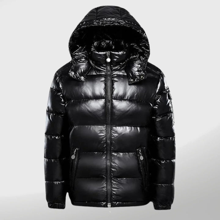 Windproof Men's Puffer Jacket – Nolan-Black-S-State of Style