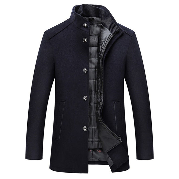 Windproof Striped Men's Jacket - Logan™-Marine blue-M-Nora Luxe