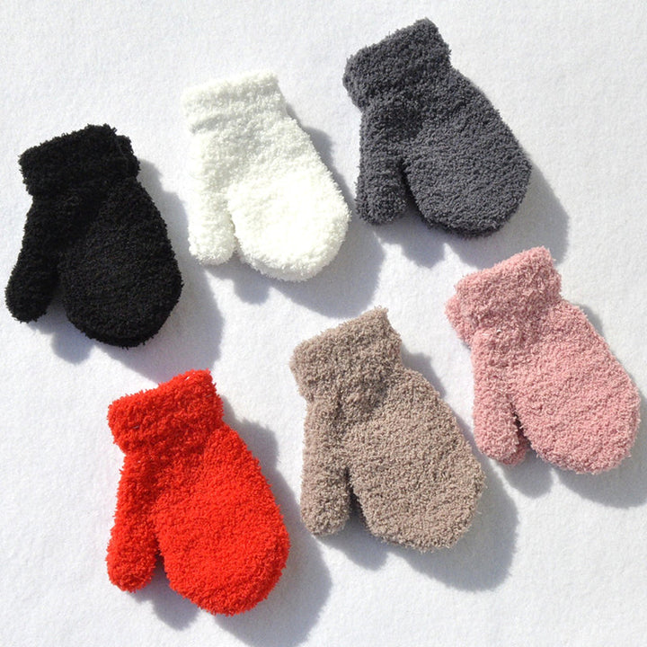 Winter Children's Mittens with Thick Plush Fleece-A Style 1-Nora Luxe