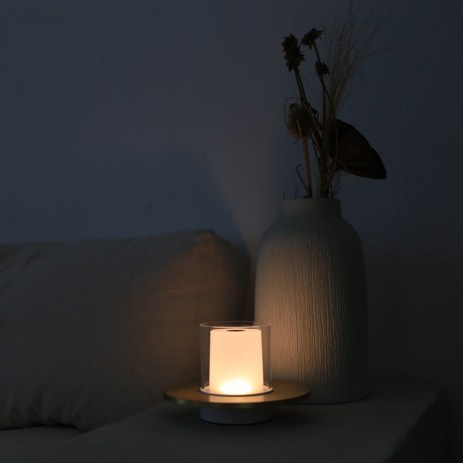Wireless Candle Lamp - LumiFlame-Gold-Nora Luxe