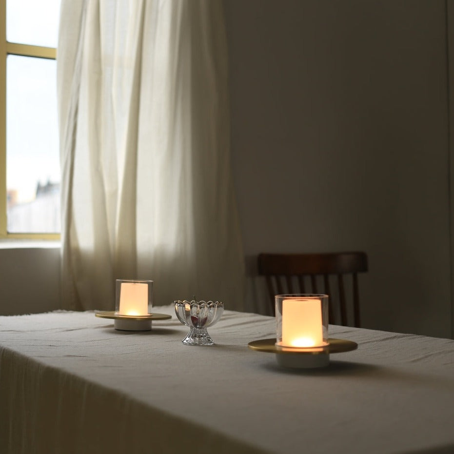 Wireless Candle Lamp - LumiFlame-Gold-Nora Luxe