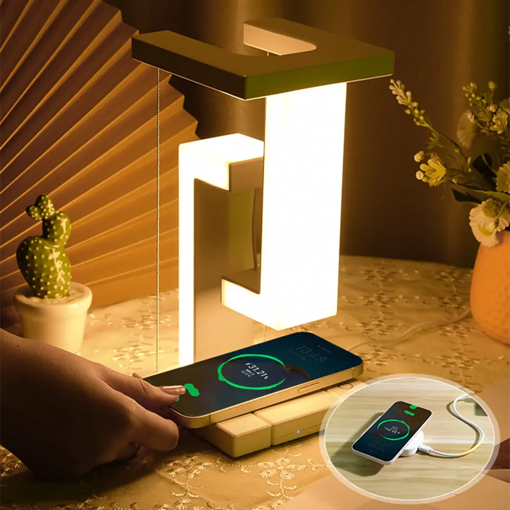Wireless Charging Lamp - AetherGlow-Nora Luxe