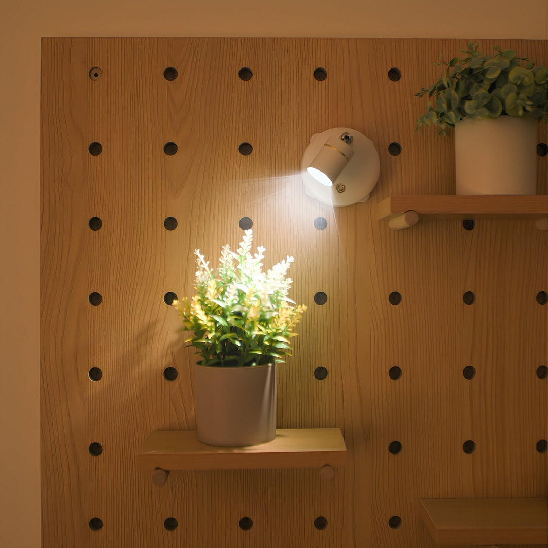 Wireless LED Spotlight - LumaSpot-2-White - AA Batteries-White-Nora Luxe