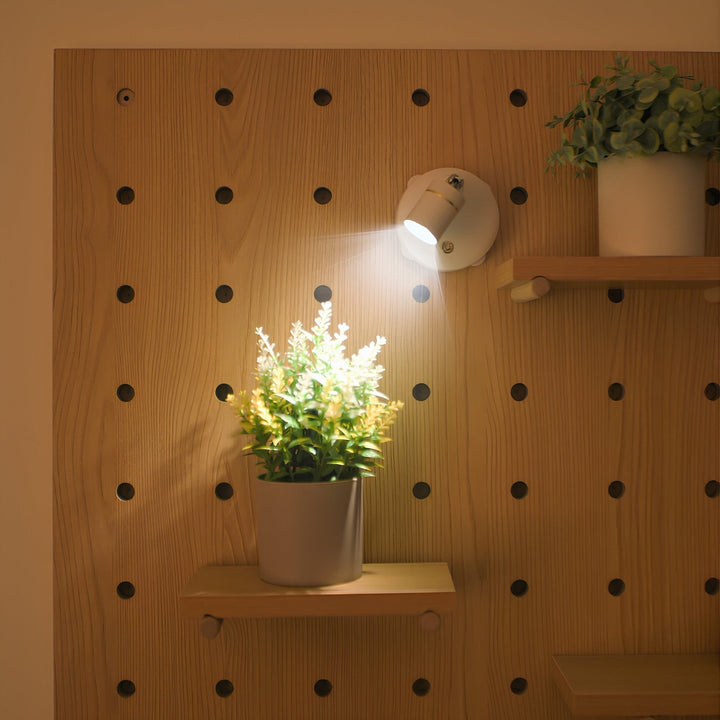Wireless LED Spotlight - LumaSpot-2-White - AA Batteries-White-Nora Luxe