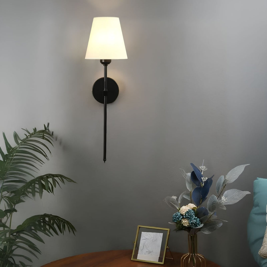 Wireless Luxury Wall Lamp - LumaElegance-2-Black-Round-Nora Luxe