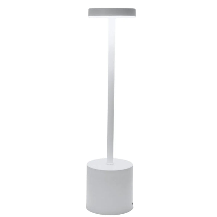 Wireless Metal LED Table Lamp - LumiMetal-White-Nora Luxe