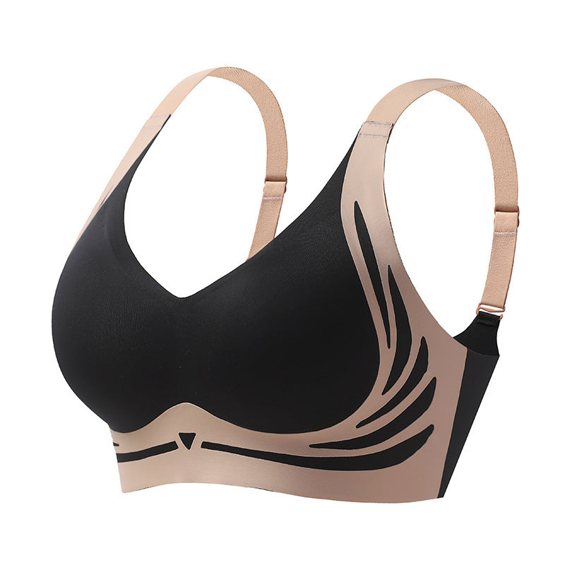 Wireless push-up bra with lifting effect – Isabella-Black-M (BC)(99-121 lbs)-Nora Luxe
