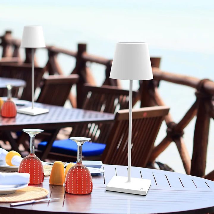 Wireless Rechargeable Table Lamp - Lumière Monsieur-White-Nora Luxe