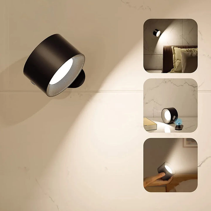 Wireless Rechargeable Wall Lamp - LumoFlex-White-Touch Control-Nora Luxe
