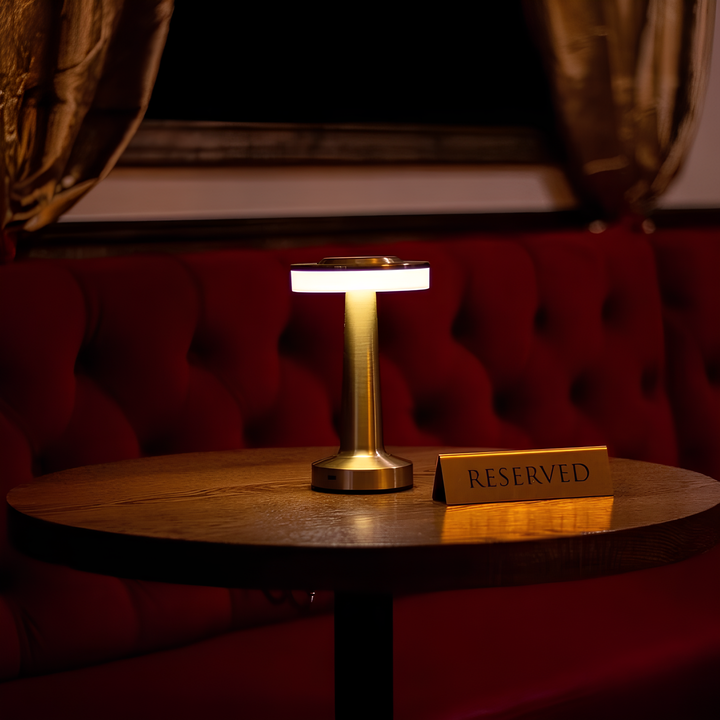 Wireless Retro Table Lamp - LumiBar-Gold-Nora Luxe
