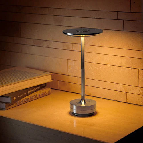 Wireless Smart Table Lamp - AuraGlow-Gold-Nora Luxe