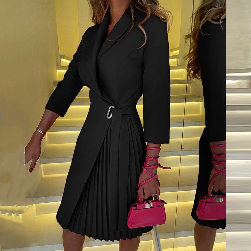 Trendy women's blazer dress – Aurelia in autumn style