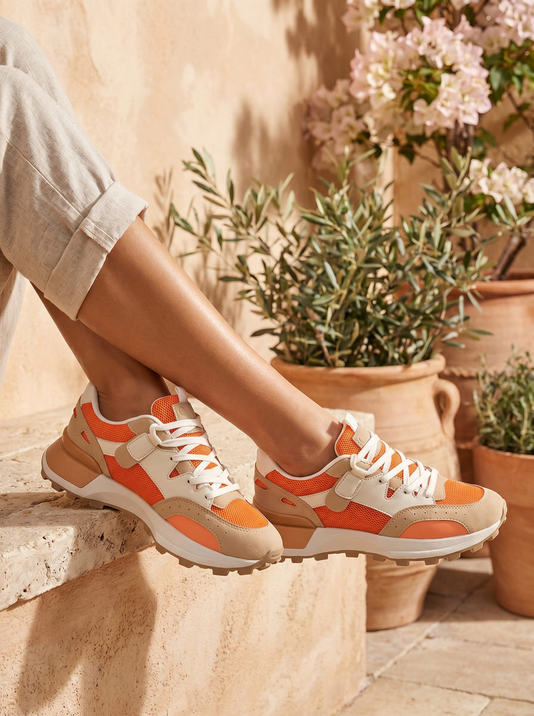 Women's sneakers in color-block design - Camille