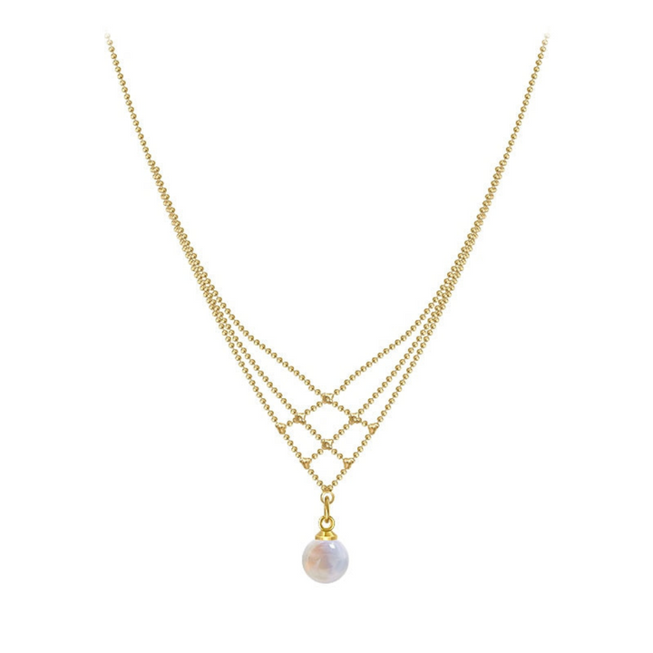 Woven Pearl Necklace - Mariela-Nora Luxe