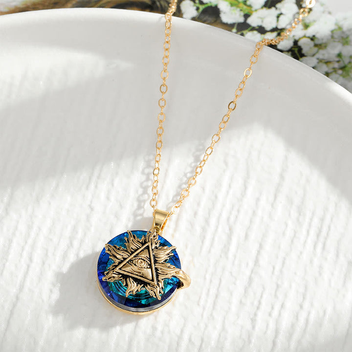 "You will always be protected" - Evil Eye Necklace-Evil Eye#Triangle Gold-Nora Luxe