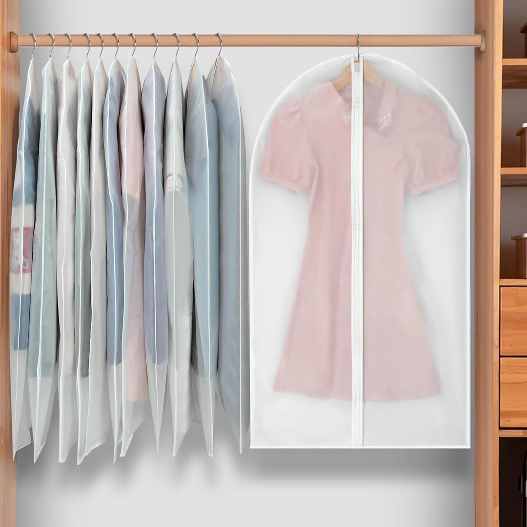 PEVA Garment Cover Set – 24-Pack Hanging Garment Covers in 3 Sizes