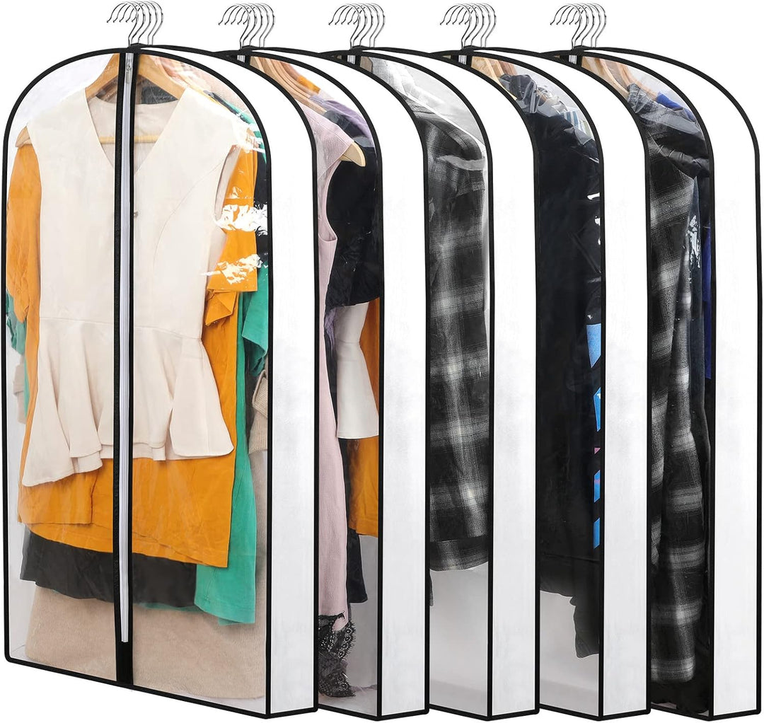 PEVA Garment Cover Set – 24-Pack Hanging Garment Covers in 3 Sizes