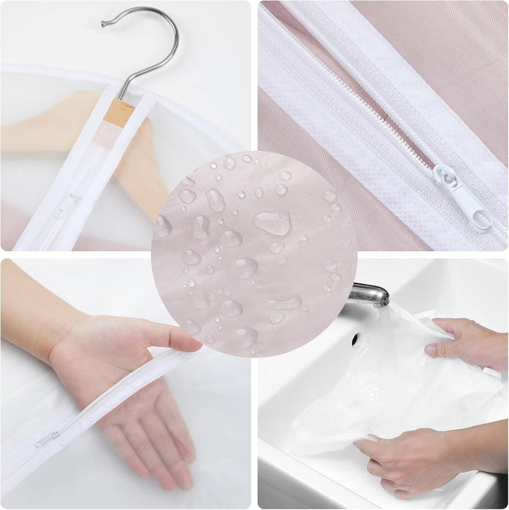 PEVA Garment Cover Set – 24-Pack Hanging Garment Covers in 3 Sizes