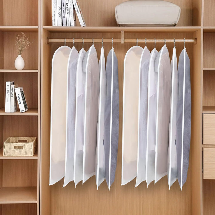 PEVA Garment Cover Set – 24-Pack Hanging Garment Covers in 3 Sizes