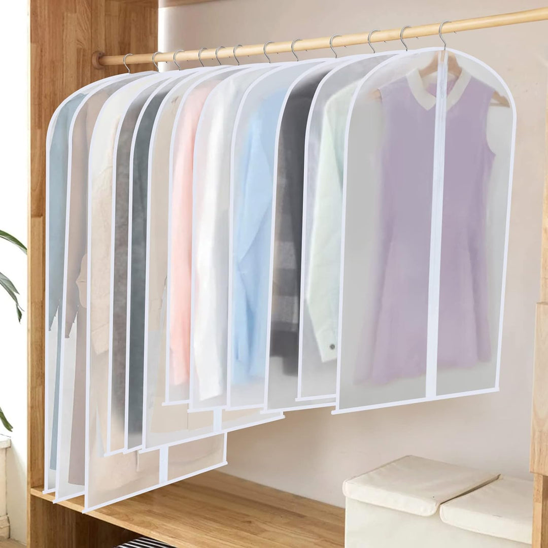 PEVA Garment Cover Set – 24-Pack Hanging Garment Covers in 3 Sizes