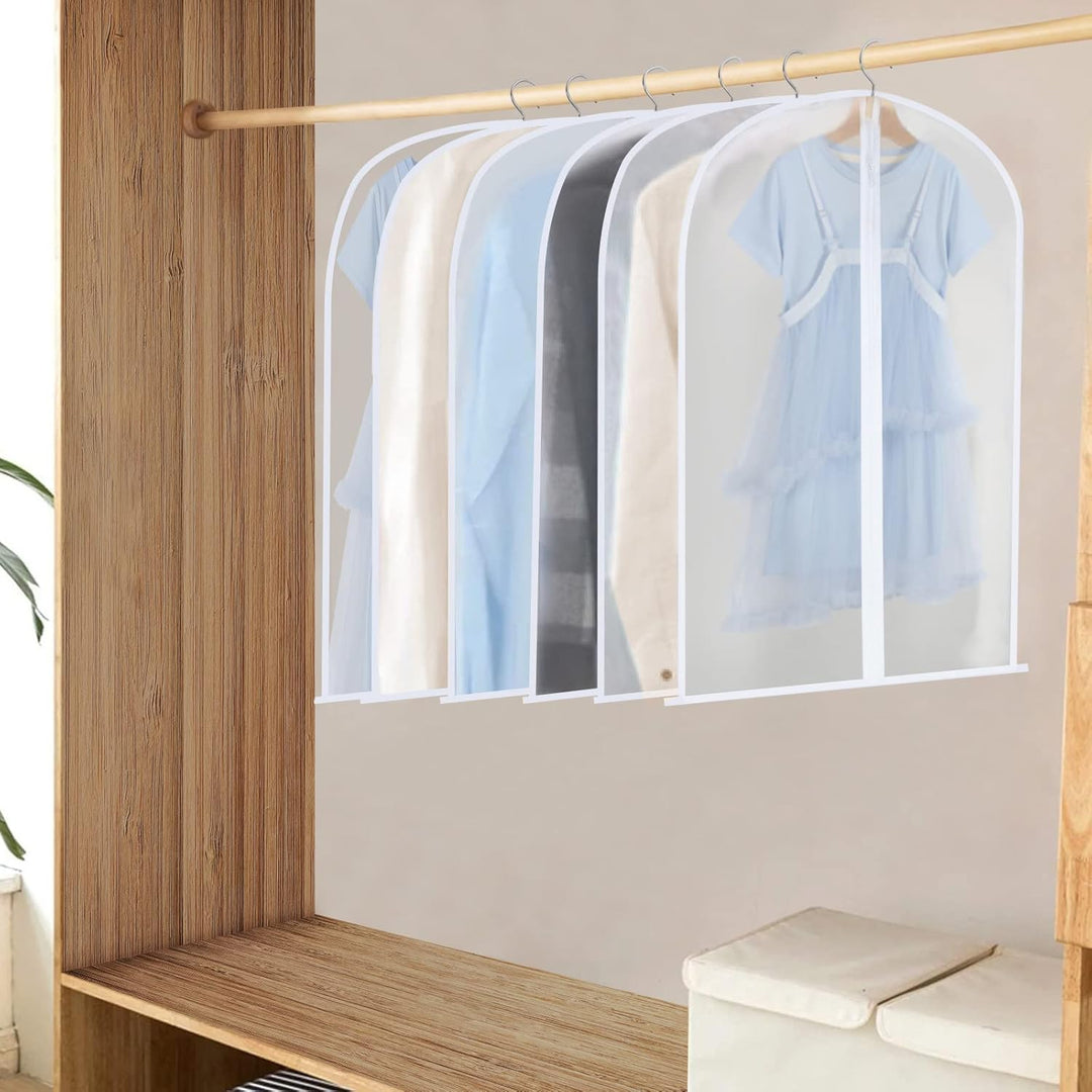 PEVA Garment Cover Set – 24-Pack Hanging Garment Covers in 3 Sizes