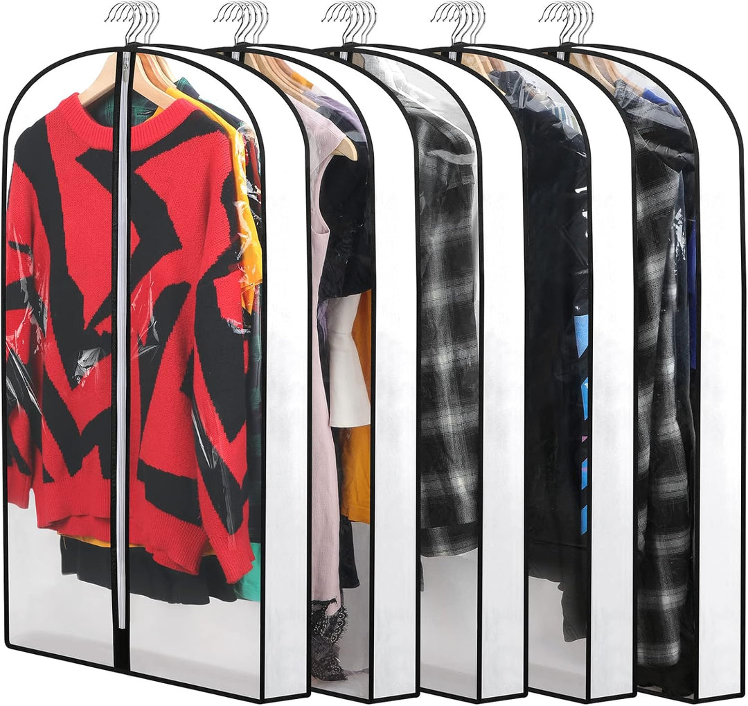 PEVA Garment Cover Set – 24-Pack Hanging Garment Covers in 3 Sizes