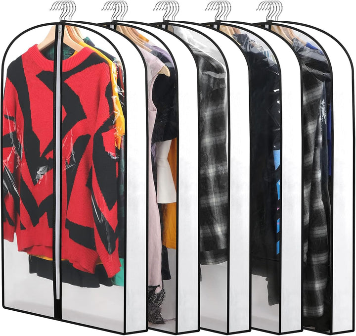 PEVA Garment Cover Set – 24-Pack Hanging Garment Covers in 3 Sizes