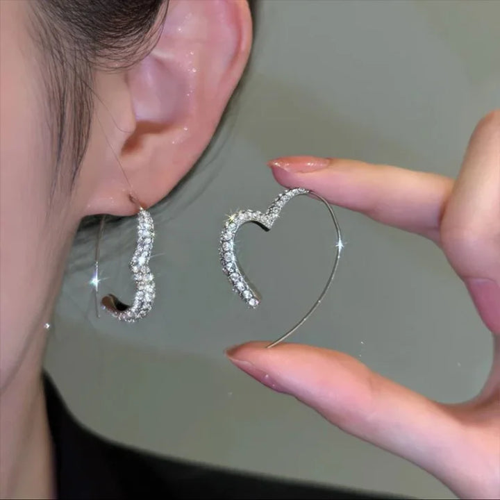 Zirconia Heart Earrings - Eliana-Nora Luxe