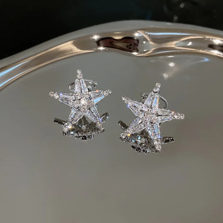 Zirconia Ster Earrings/Ear Cuff - Lyric-Ear Cuff-Nora Luxe